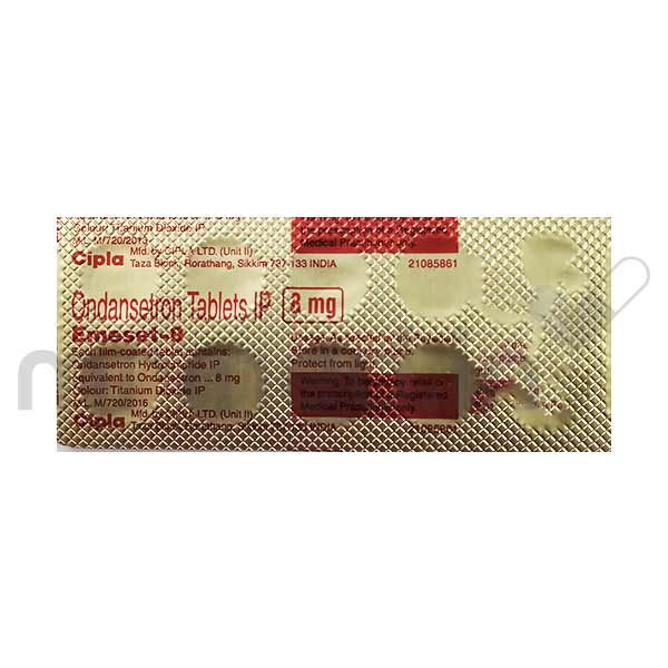 Buy Emeset 8mg Tablet Online Uses, Price, Dosage, Instructions, Side